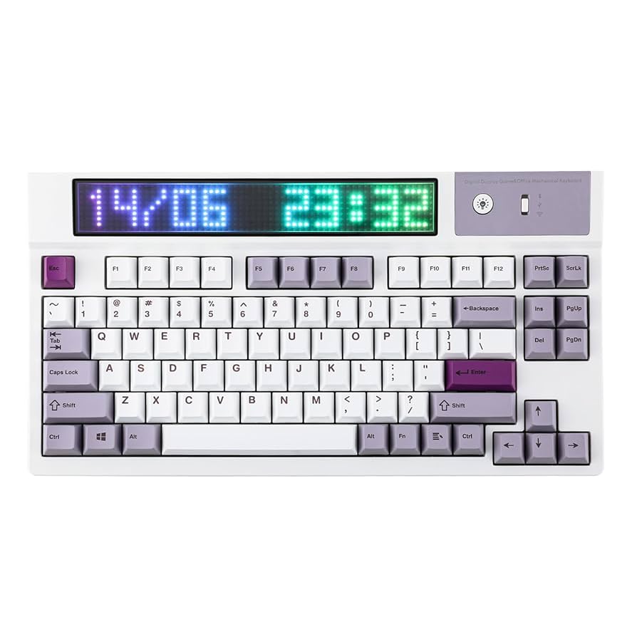【レア】ゲーミングキーボード EPOMAKER DynaTab 75X 白 Amazon.com: EPOMAKER DynaTab 75X Wireless Gaming Keyboard
